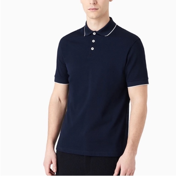 Giorgio Armani Men’s Tipped Polo shirts - Picture 3 of 10